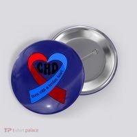 Chd Warrior Ribbon Congenital Heart Disease Awareness Gift Button thumb 0