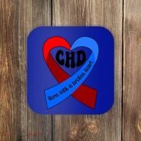 Chd Warrior Ribbon Congenital Heart Disease Awareness Gift Coaster thumb 0