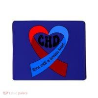Chd Warrior Ribbon Congenital Heart Disease Awareness Gift Mousepad thumb 0