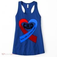Chd Warrior Ribbon Congenital Heart Disease Awareness Gift Women's Tank Top thumb 0