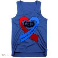 Chd Warrior Ribbon Congenital Heart Disease Awareness Gift Tank Top thumb 0