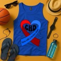 Chd Warrior Ribbon Congenital Heart Disease Awareness Gift Tank Top thumb 4