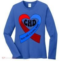 Chd Warrior Ribbon Congenital Heart Disease Awareness Gift Women's Long Sleeve Shirt thumb 0