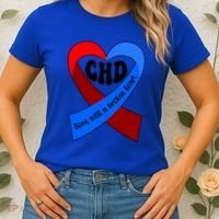 Chd Warrior Ribbon Congenital Heart Disease Awareness Gift Women's T-Shirt thumb 2