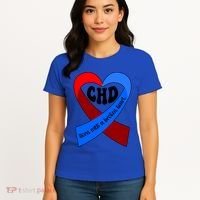Chd Warrior Ribbon Congenital Heart Disease Awareness Gift Women's T-Shirt thumb 4