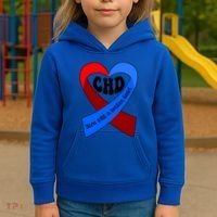 Chd Warrior Ribbon Congenital Heart Disease Awareness Gift Kids Hoodie thumb 3