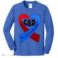 Chd Warrior Ribbon Congenital Heart Disease Awareness Gift Kids Long Sleeve Shirt thumb 0