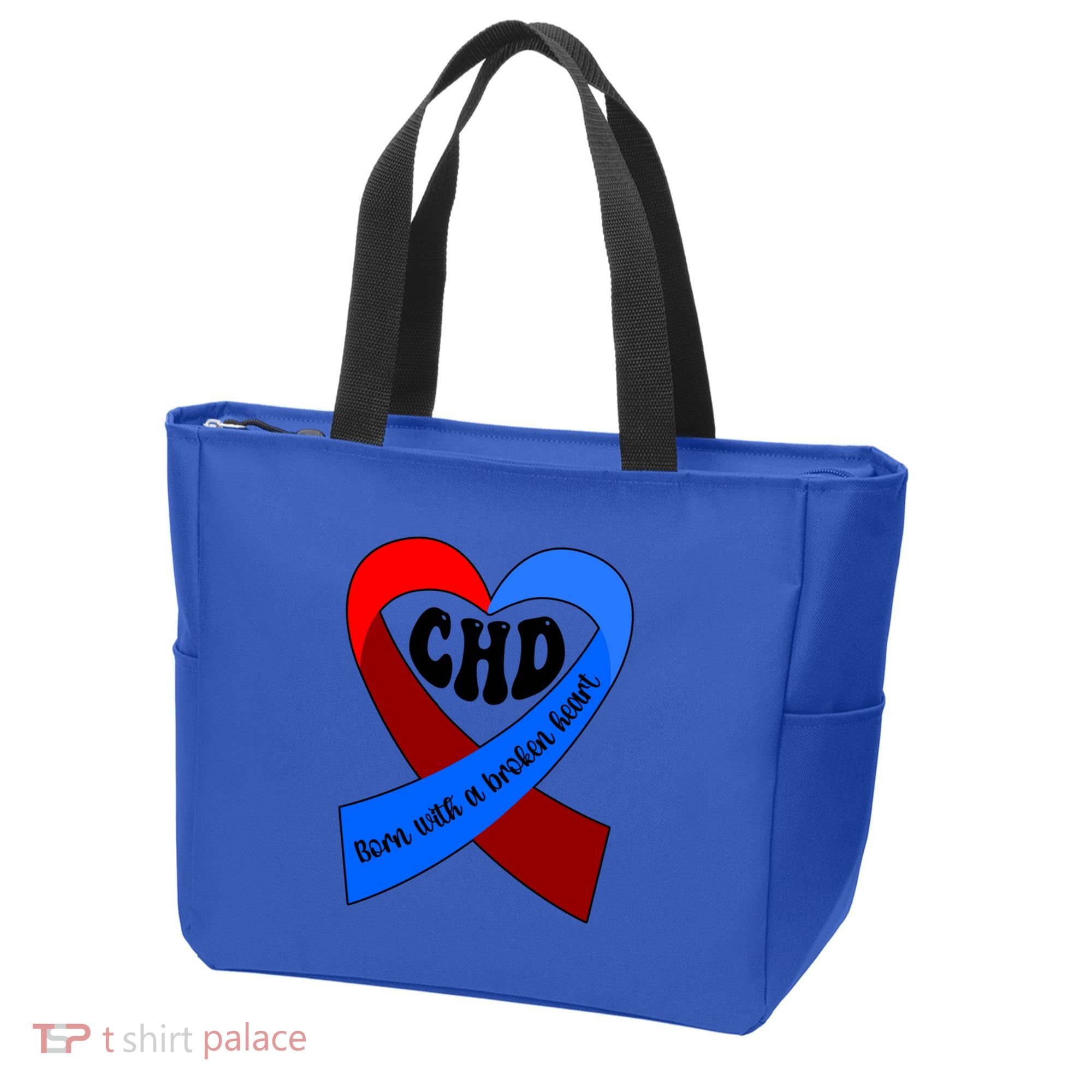 Chd Warrior Ribbon Congenital Heart Disease Awareness Gift Tote Bag
