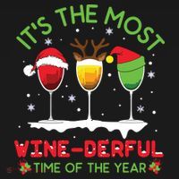 Christmas Wine Shirts Xmas Alcohol Pajama PJ Tops Women's Hoodie thumb 2