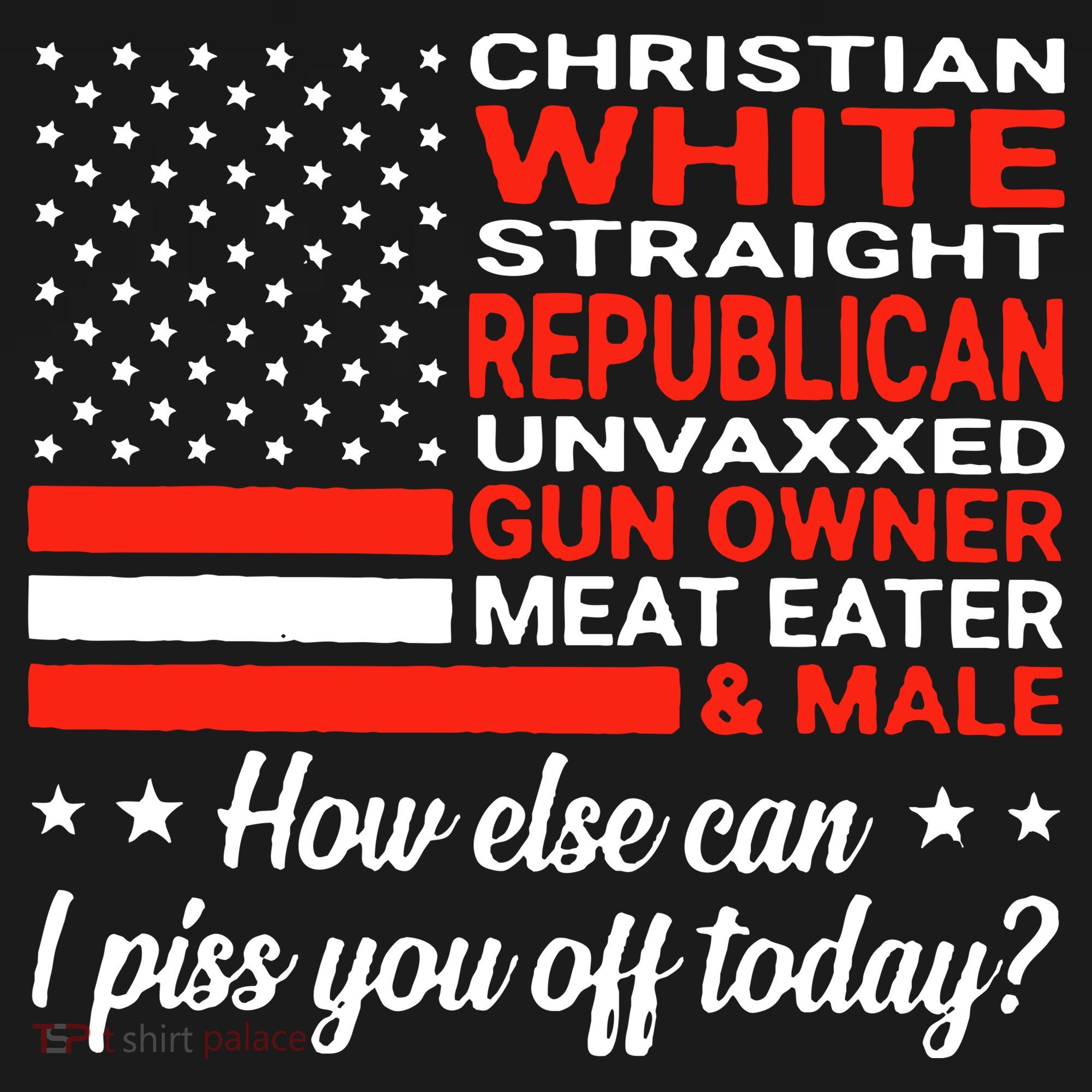 Christian White Straight Republican Unvaxxed I Piss You Off Today Polo