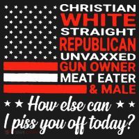Christian White Straight Republican Unvaxxed I Piss You Off Today Women's Hoodie thumb 2