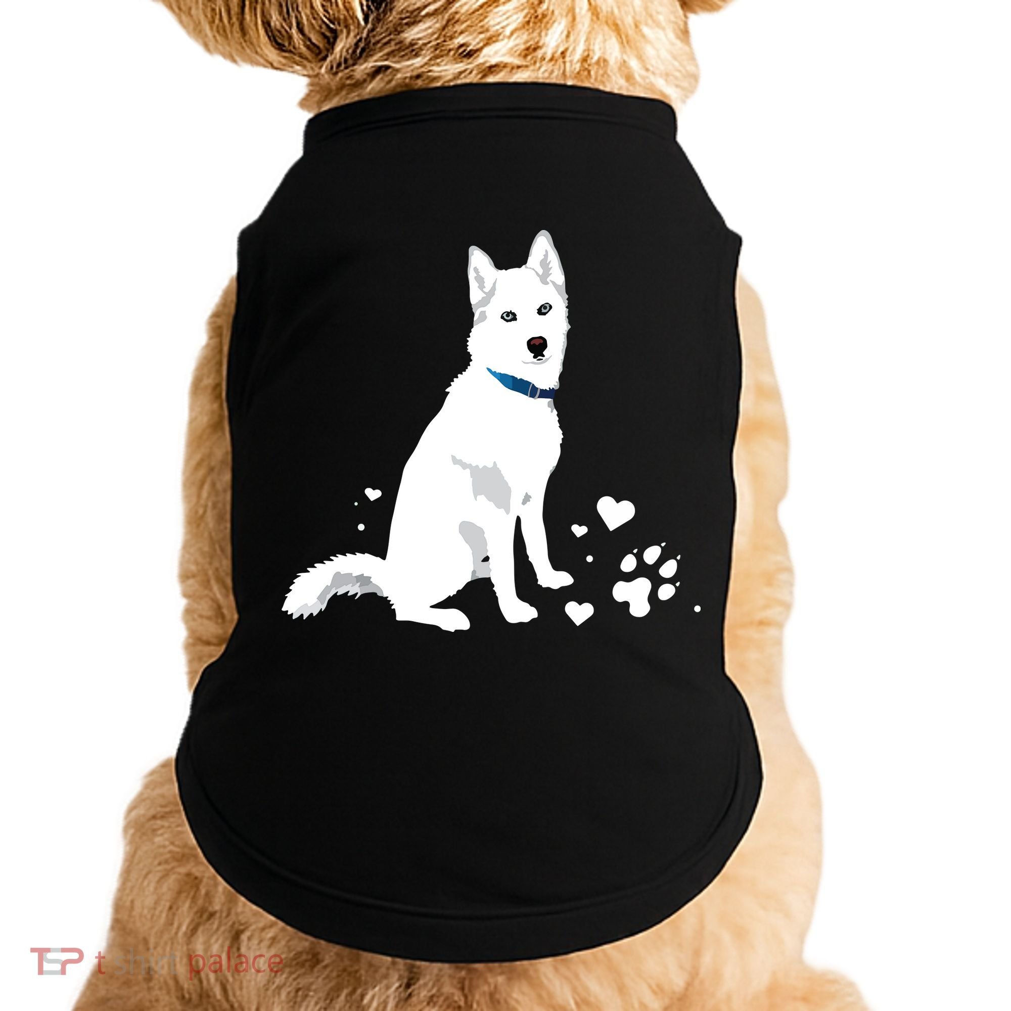 Cute White Siberian Husky Sweet White Snow Dog Doggie Tank