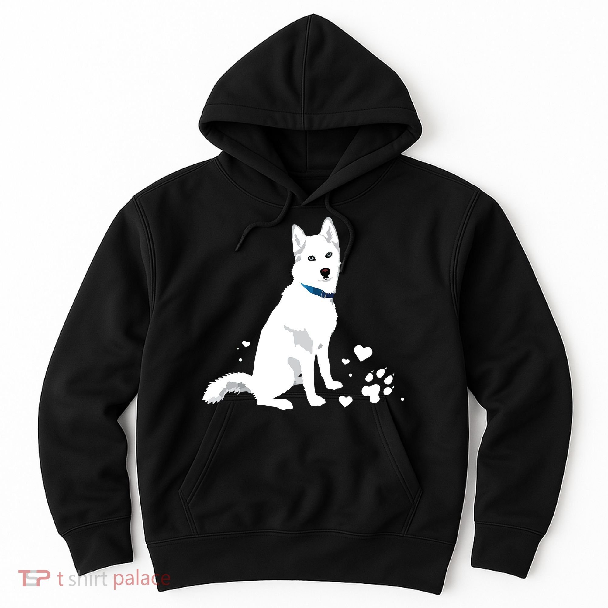 Cute White Siberian Husky Sweet White Snow Dog Hoodie