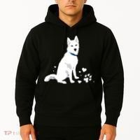 Cute White Siberian Husky Sweet White Snow Dog Hoodie thumb 2