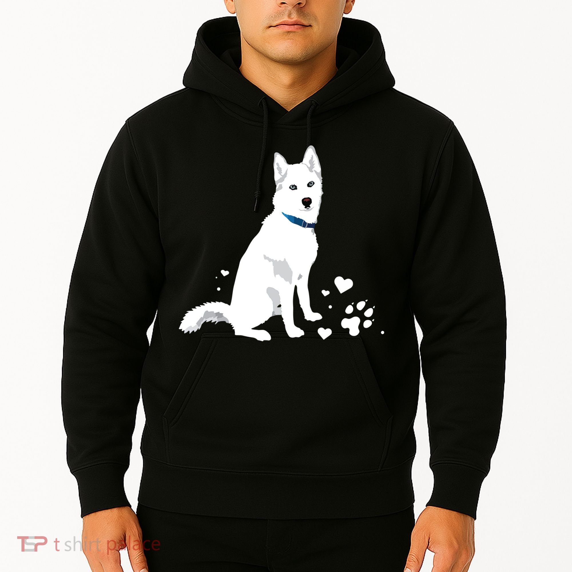 Cute White Siberian Husky Sweet White Snow Dog Hoodie