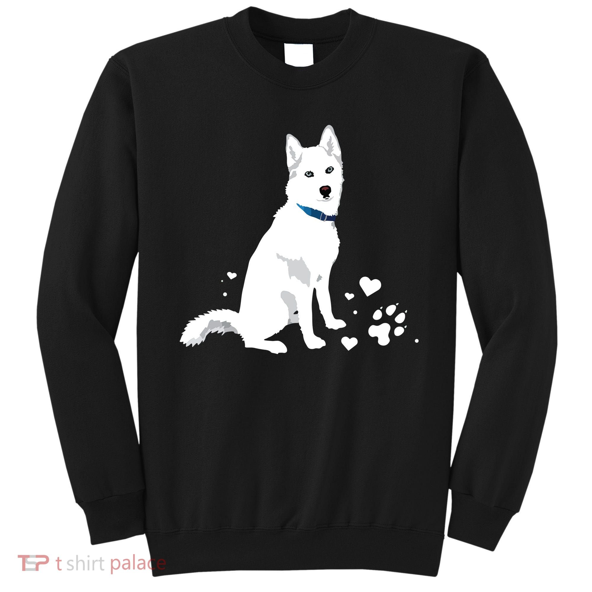 Cute White Siberian Husky Sweet White Snow Dog Sweatshirt