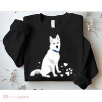 Cute White Siberian Husky Sweet White Snow Dog Sweatshirt thumb 2