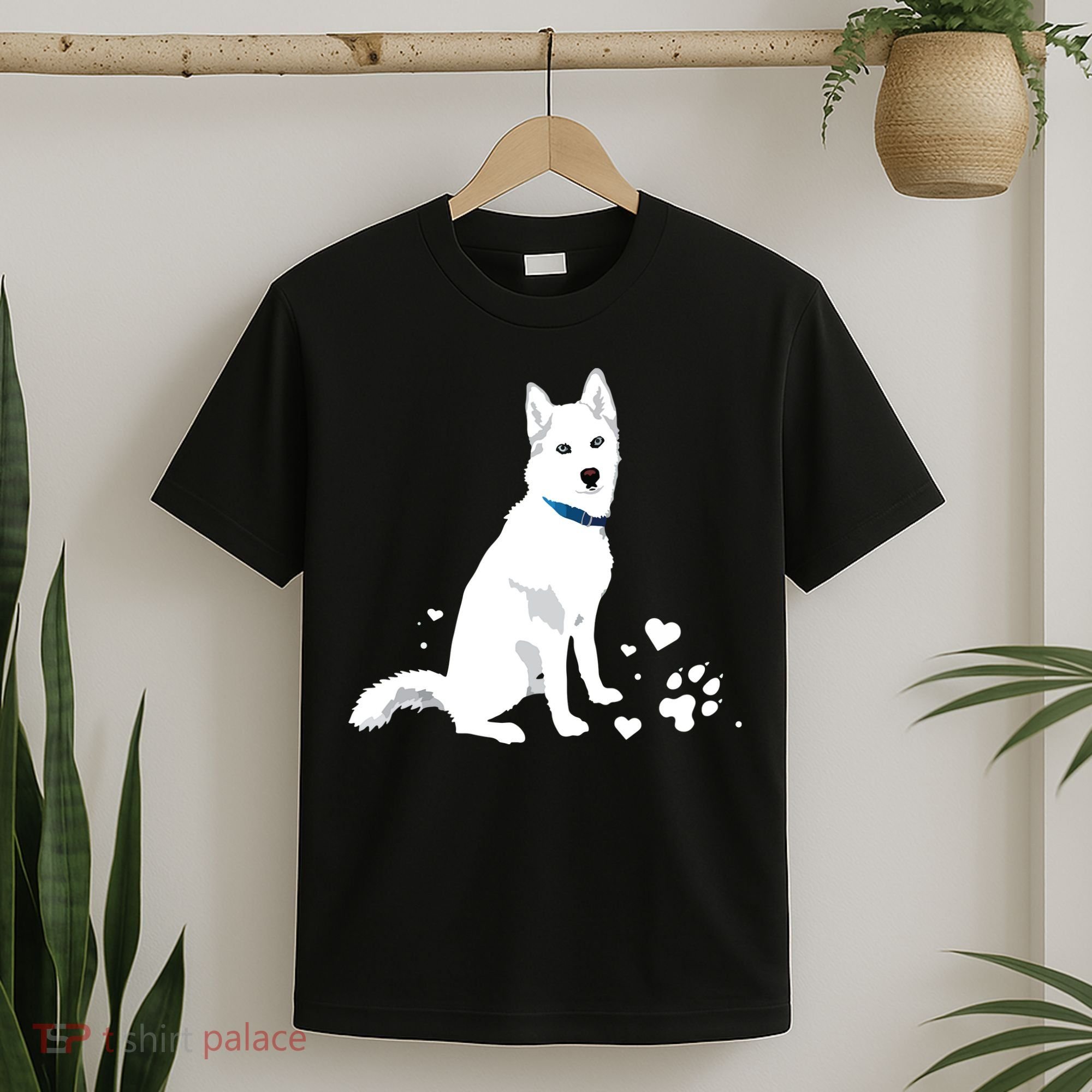 Cute White Siberian Husky Sweet White Snow Dog T-Shirt