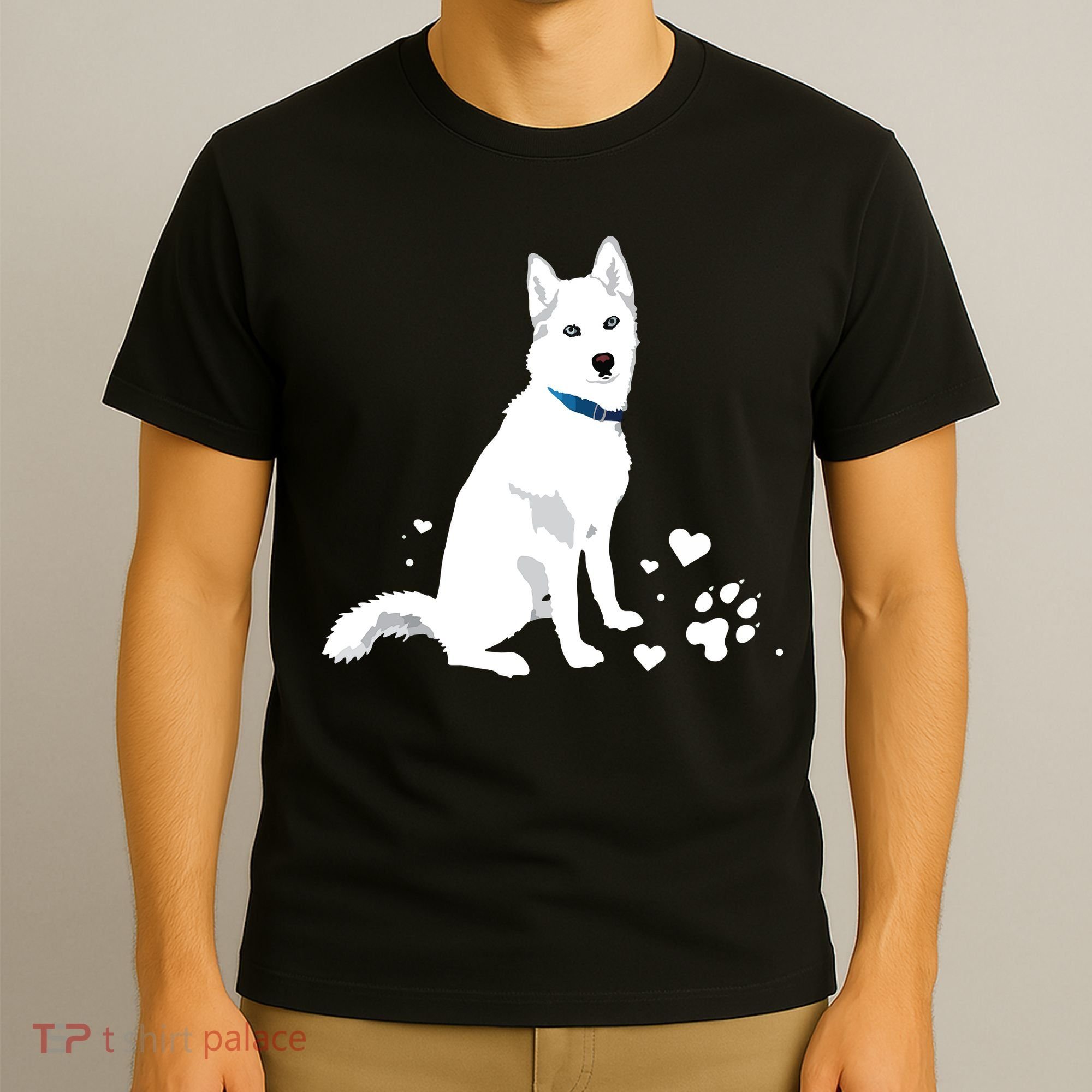 Cute White Siberian Husky Sweet White Snow Dog T-Shirt