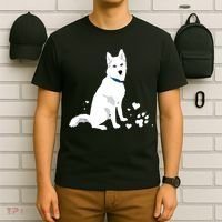 Cute White Siberian Husky Sweet White Snow Dog T-Shirt thumb 6