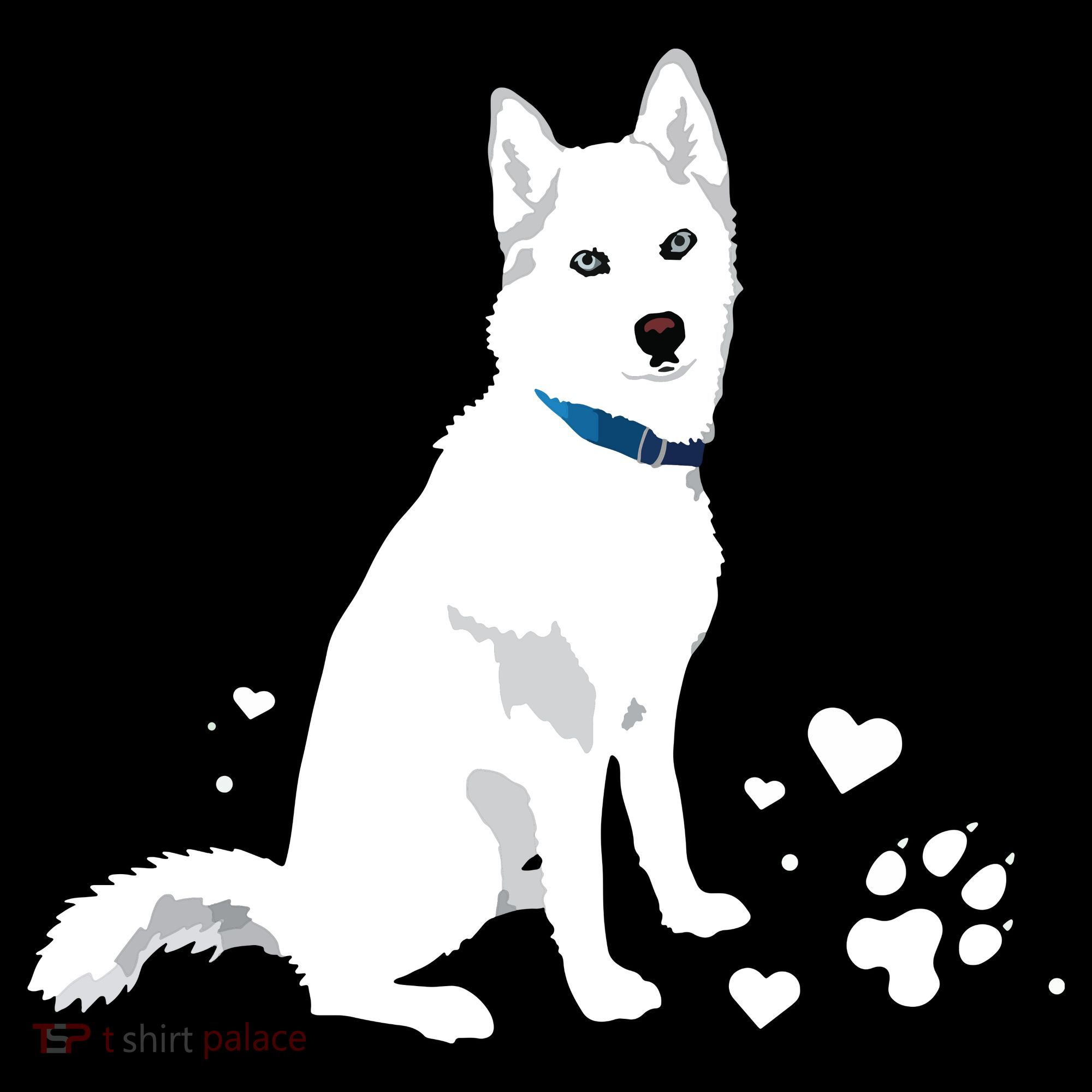 Cute White Siberian Husky Sweet White Snow Dog T-Shirt
