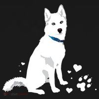 Cute White Siberian Husky Sweet White Snow Dog Women's Hoodie thumb 2