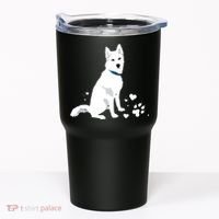 Cute White Siberian Husky Sweet White Snow Dog Tumbler thumb 0