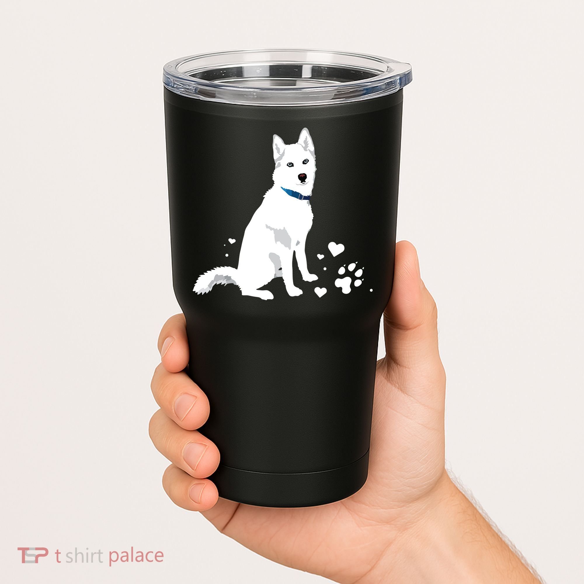 Cute White Siberian Husky Sweet White Snow Dog Tumbler