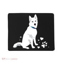 Cute White Siberian Husky Sweet White Snow Dog Mousepad thumb 0