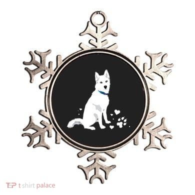 Cute White Siberian Husky Sweet White Snow Dog Ornament