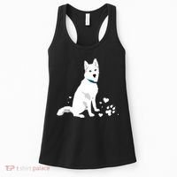 Cute White Siberian Husky Sweet White Snow Dog Women's Tank Top thumb 0