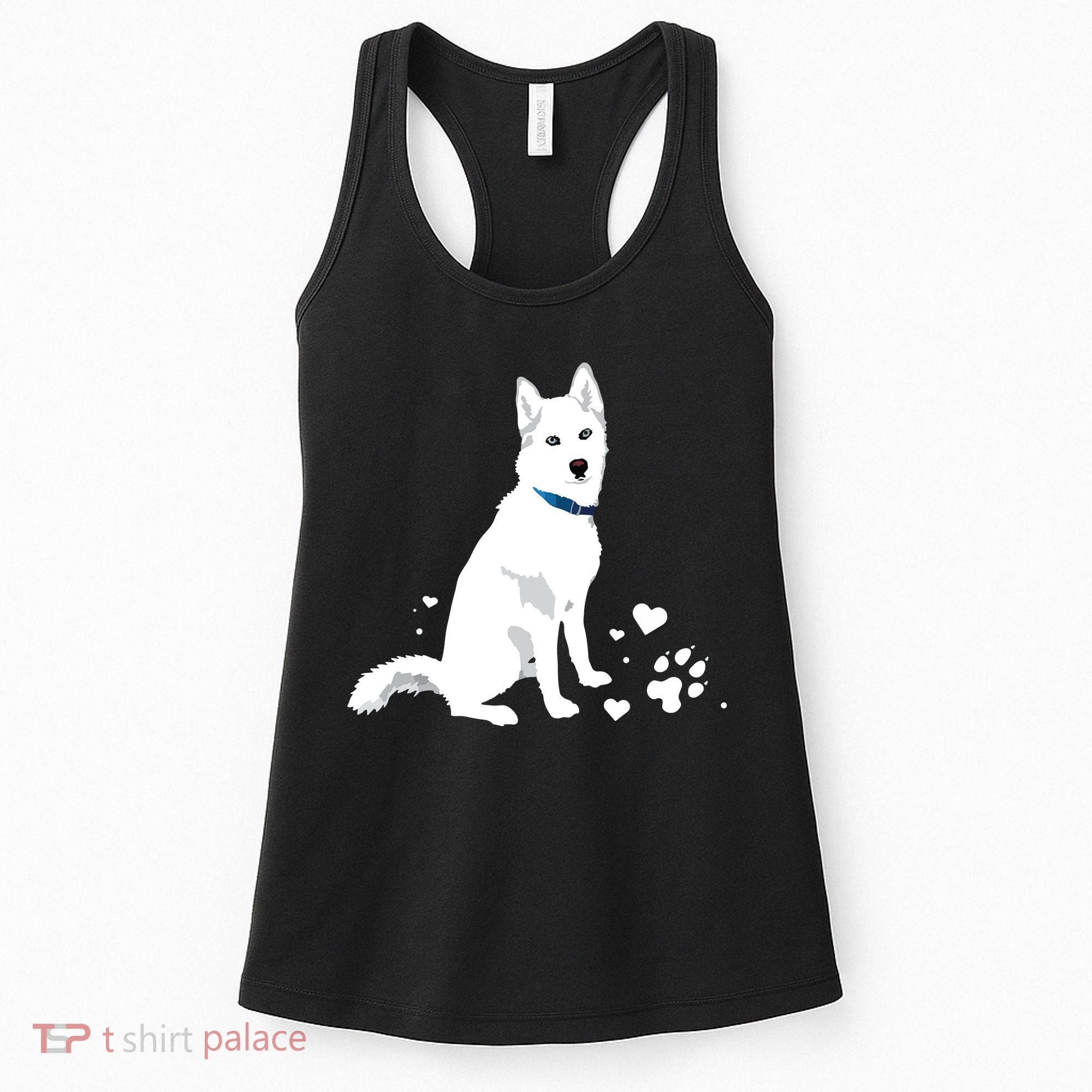 Cute White Siberian Husky Sweet White Snow Dog Women's Tank Top