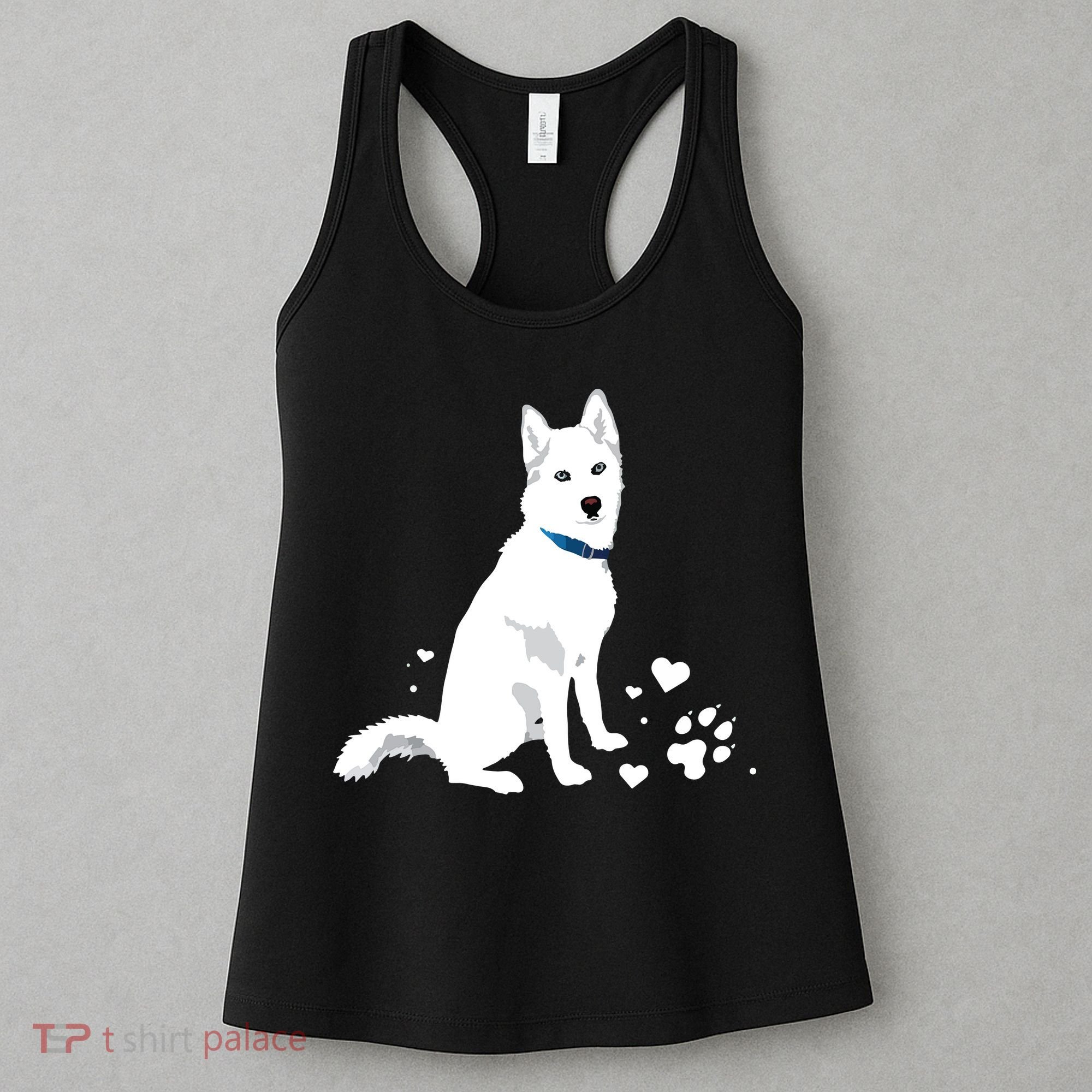 Cute White Siberian Husky Sweet White Snow Dog Women's Tank Top