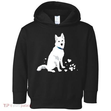 Cute White Siberian Husky Sweet White Snow Dog Toddler Hoodie