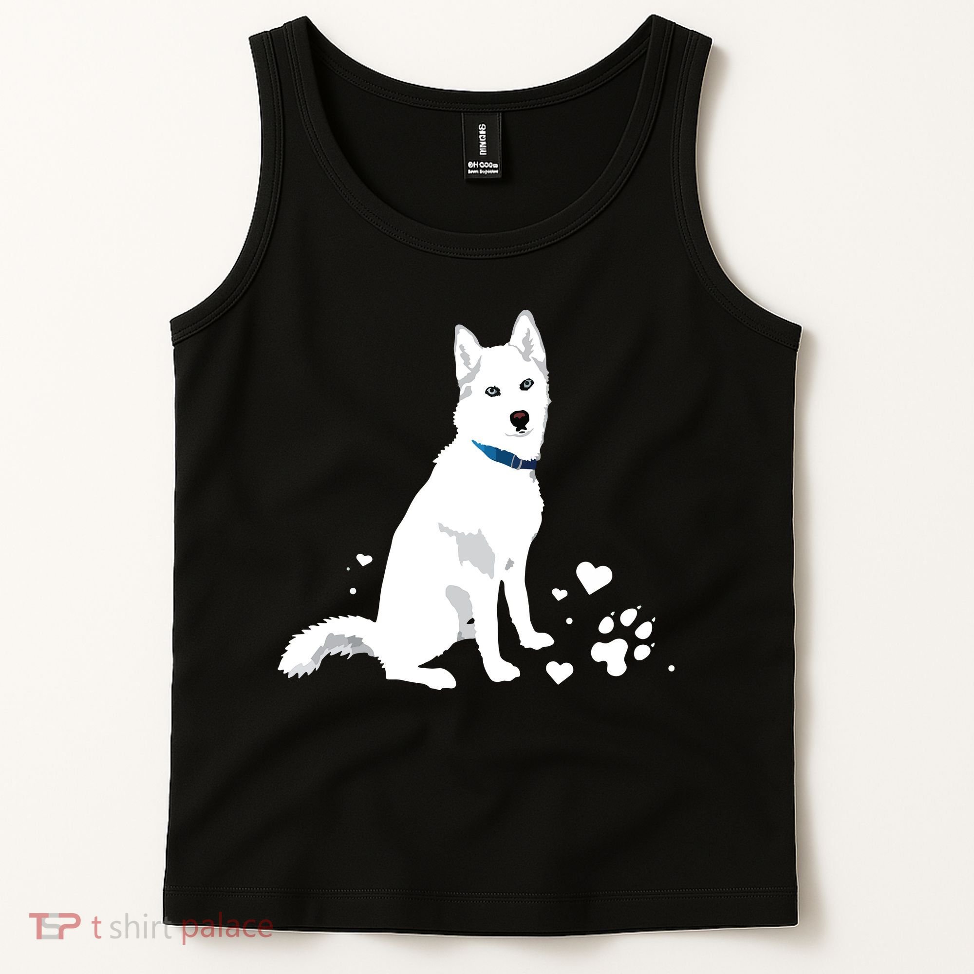 Cute White Siberian Husky Sweet White Snow Dog Tank Top
