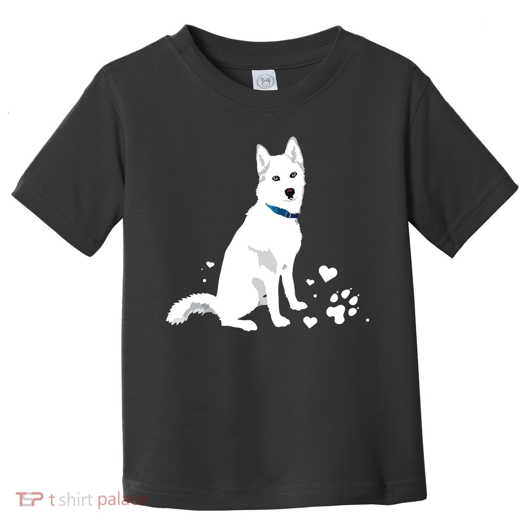 Cute White Siberian Husky Sweet White Snow Dog Toddler T-Shirt