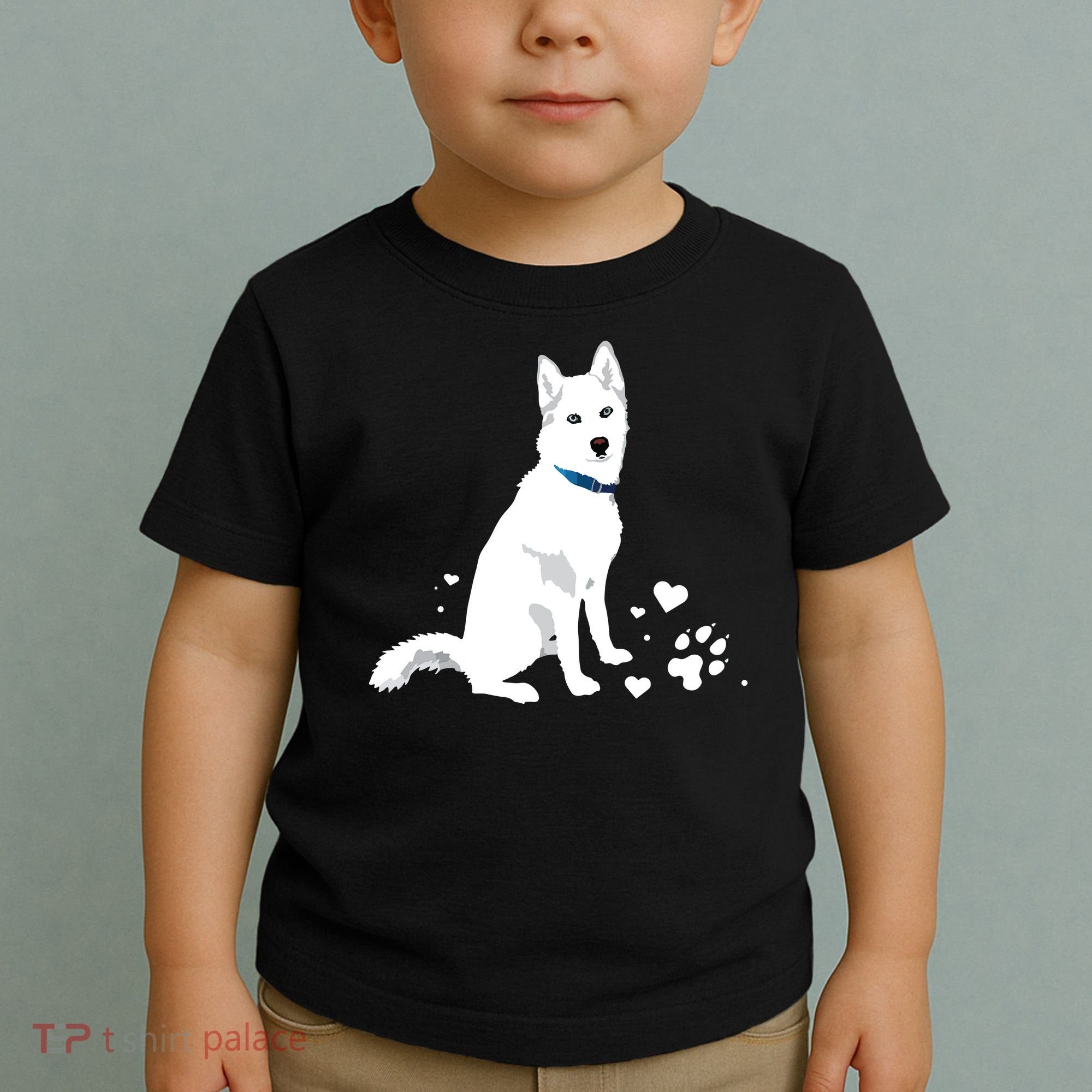Cute White Siberian Husky Sweet White Snow Dog Toddler T-Shirt