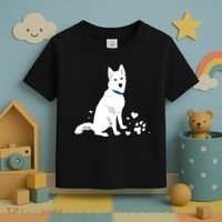 Cute White Siberian Husky Sweet White Snow Dog Toddler T-Shirt thumb 3