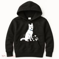 Cute White Siberian Husky Sweet White Snow Dog Kids Hoodie thumb 0