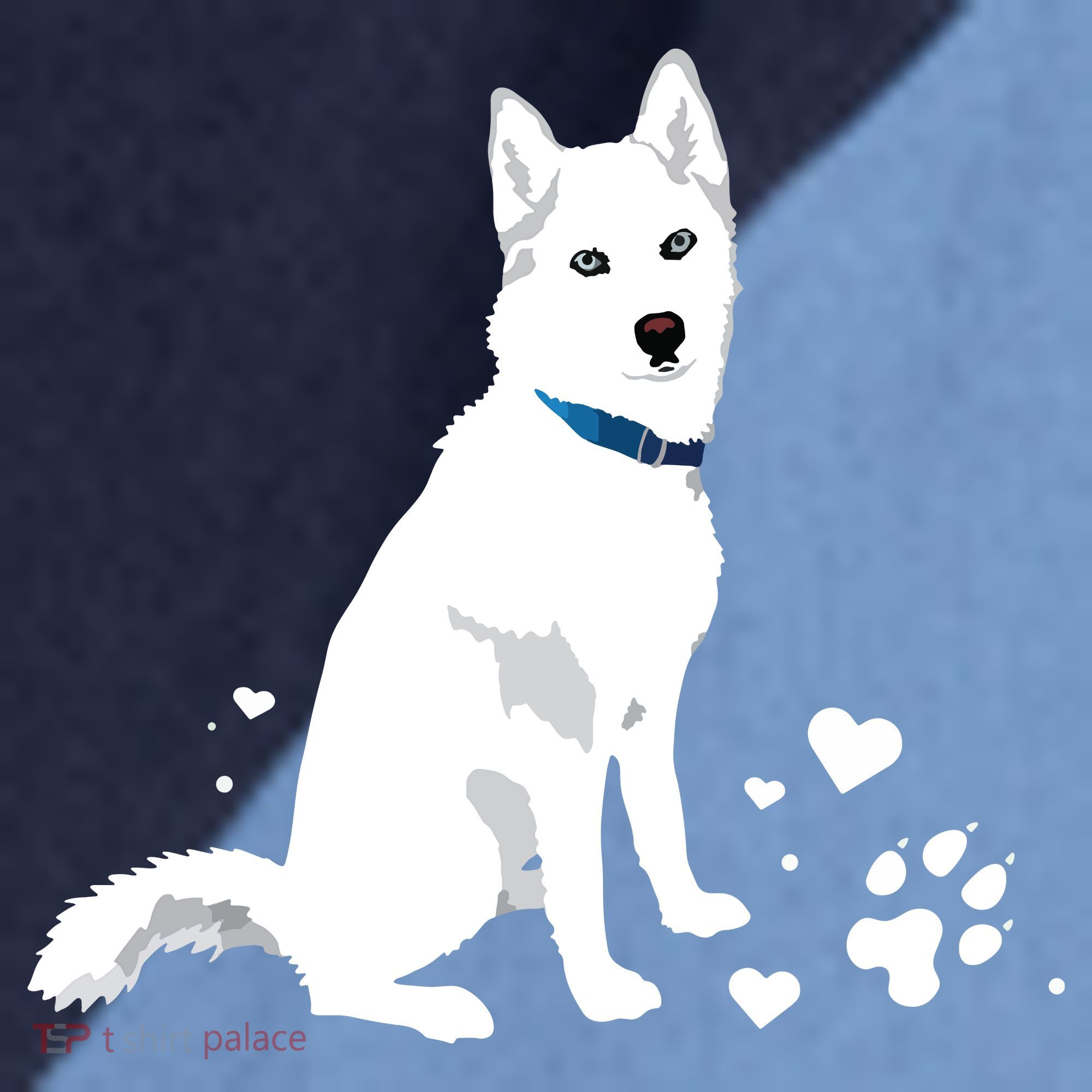 Cute White Siberian Husky Sweet White Snow Dog Raglan Baseball Sleeve Shirt
