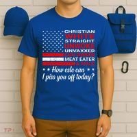 Christian White Straight Unwoke Unvaxxed Gun Owner T-Shirt thumb 6