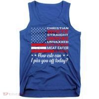 Christian White Straight Unwoke Unvaxxed Gun Owner Tank Top thumb 0
