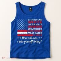 Christian White Straight Unwoke Unvaxxed Gun Owner Tank Top thumb 2