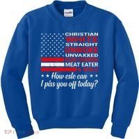 Christian White Straight Unwoke Unvaxxed Gun Owner Kids Sweatshirt thumb 0