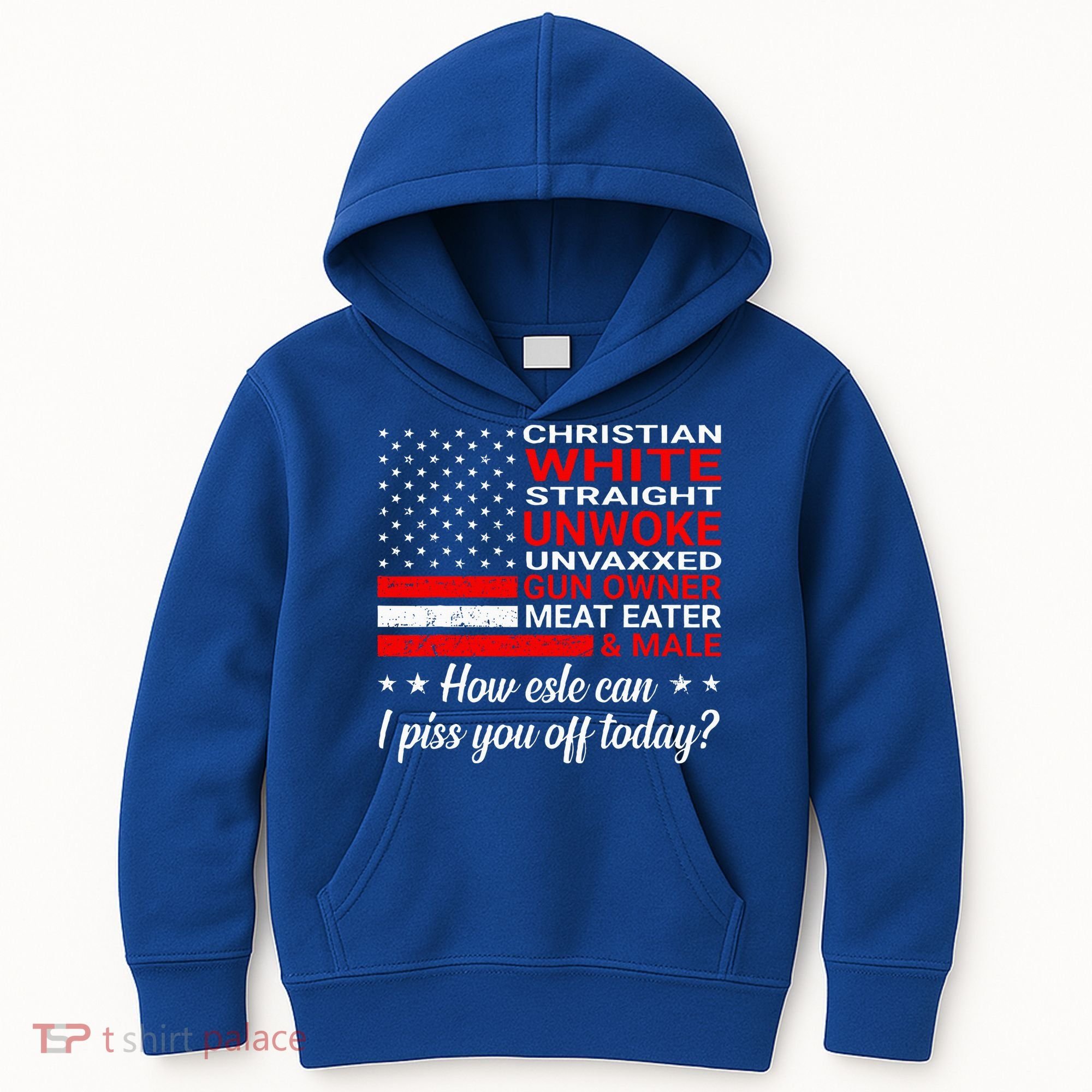 Christian White Straight Unwoke Unvaxxed Gun Owner Kids Hoodie