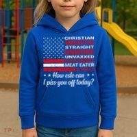 Christian White Straight Unwoke Unvaxxed Gun Owner Kids Hoodie thumb 3