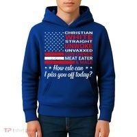 Christian White Straight Unwoke Unvaxxed Gun Owner Kids Hoodie thumb 4