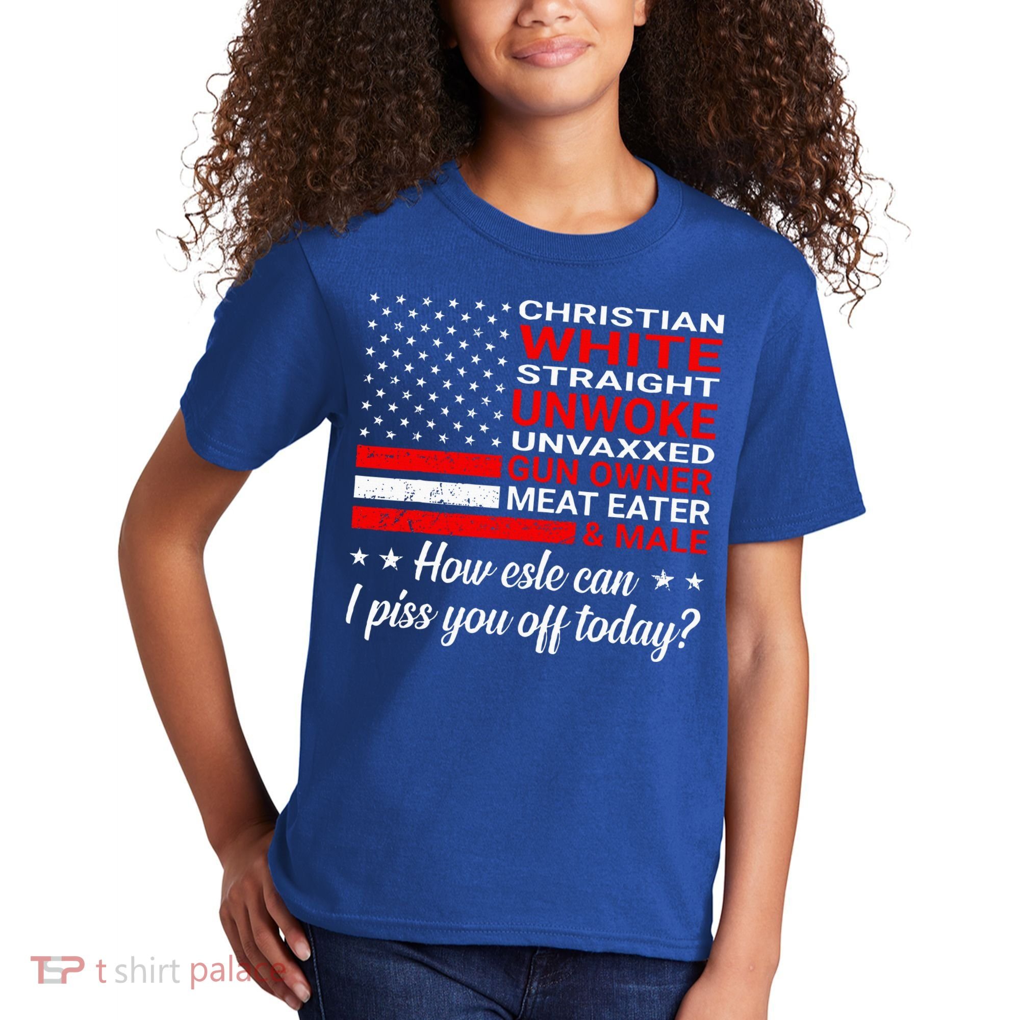 Christian White Straight Unwoke Unvaxxed Gun Owner Kids T-Shirt