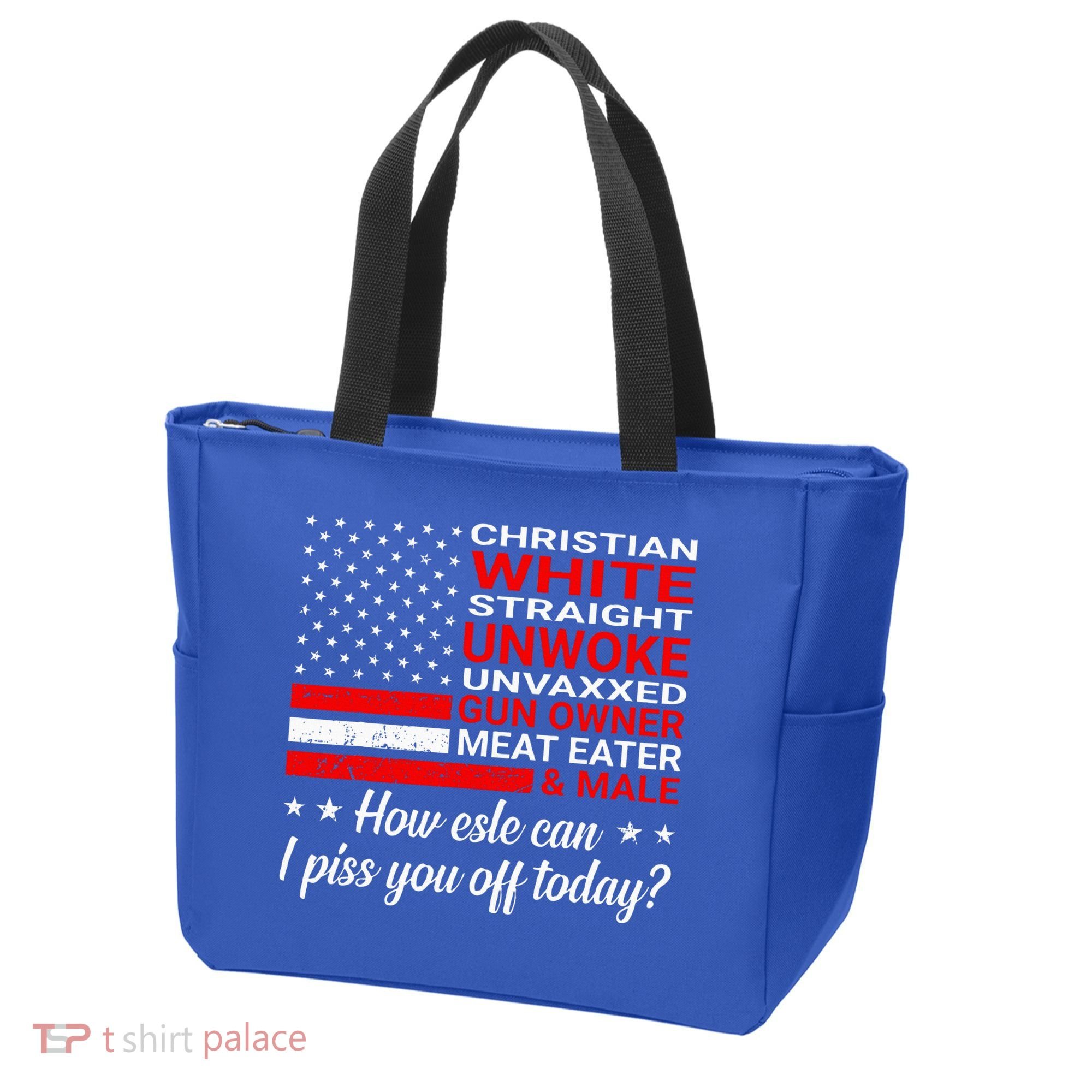 Christian White Straight Unwoke Unvaxxed Gun Owner Tote Bag