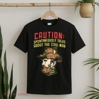 Caution Will Spontaneously Talk About The Civil War T-Shirt thumb 2